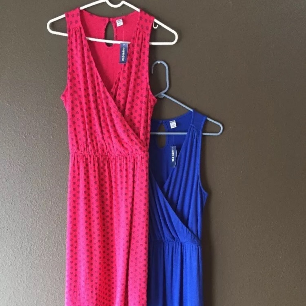 Two old navy sundresses NWT blue coral wrap